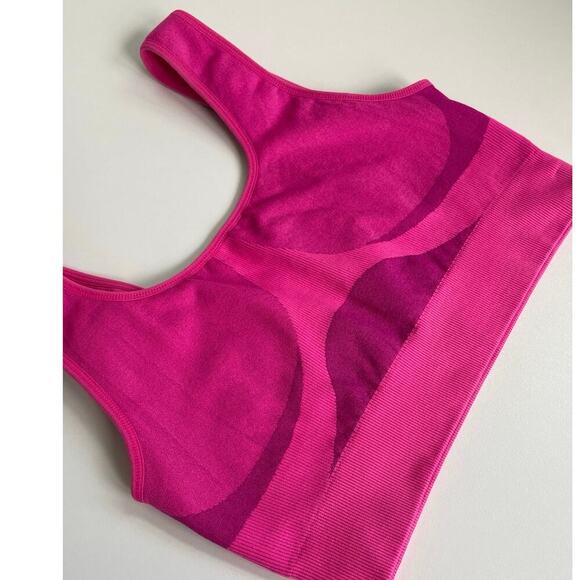 FABLETICS SPORT BRA SEAMLESS HOT PINK REVERSIBLE SZ S GYM PILATES ATHLEISURE - Picture 12 of 16